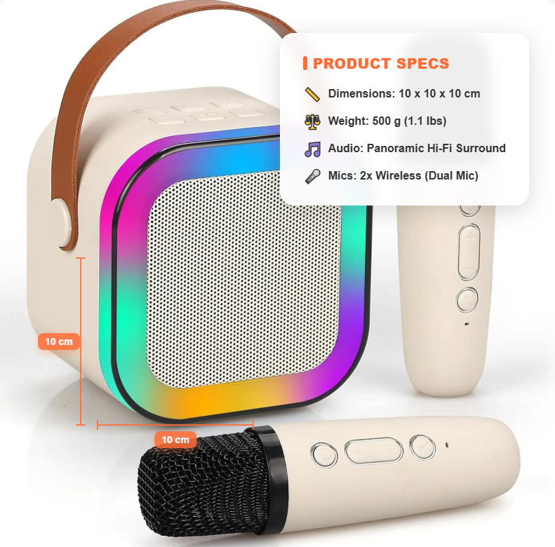 K12 Mini Karaoke Machine โ Sing Together, Anywhere