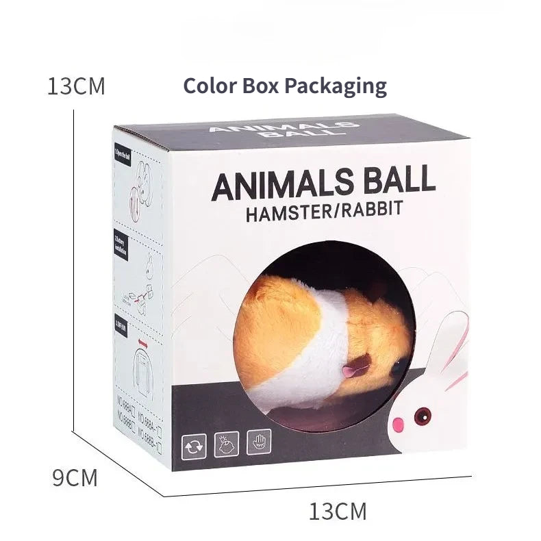 Simulation Hamster and Bunny Luminous Rolling Ball Toy
