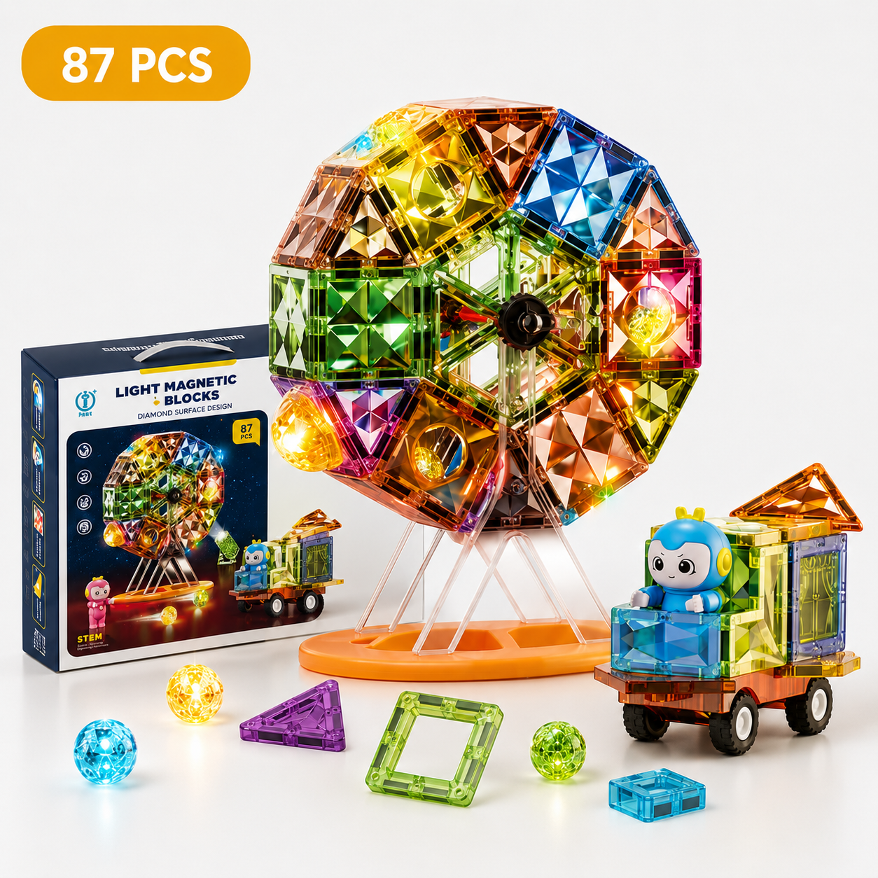 Magnetic Tiles with Mini Figures🧠