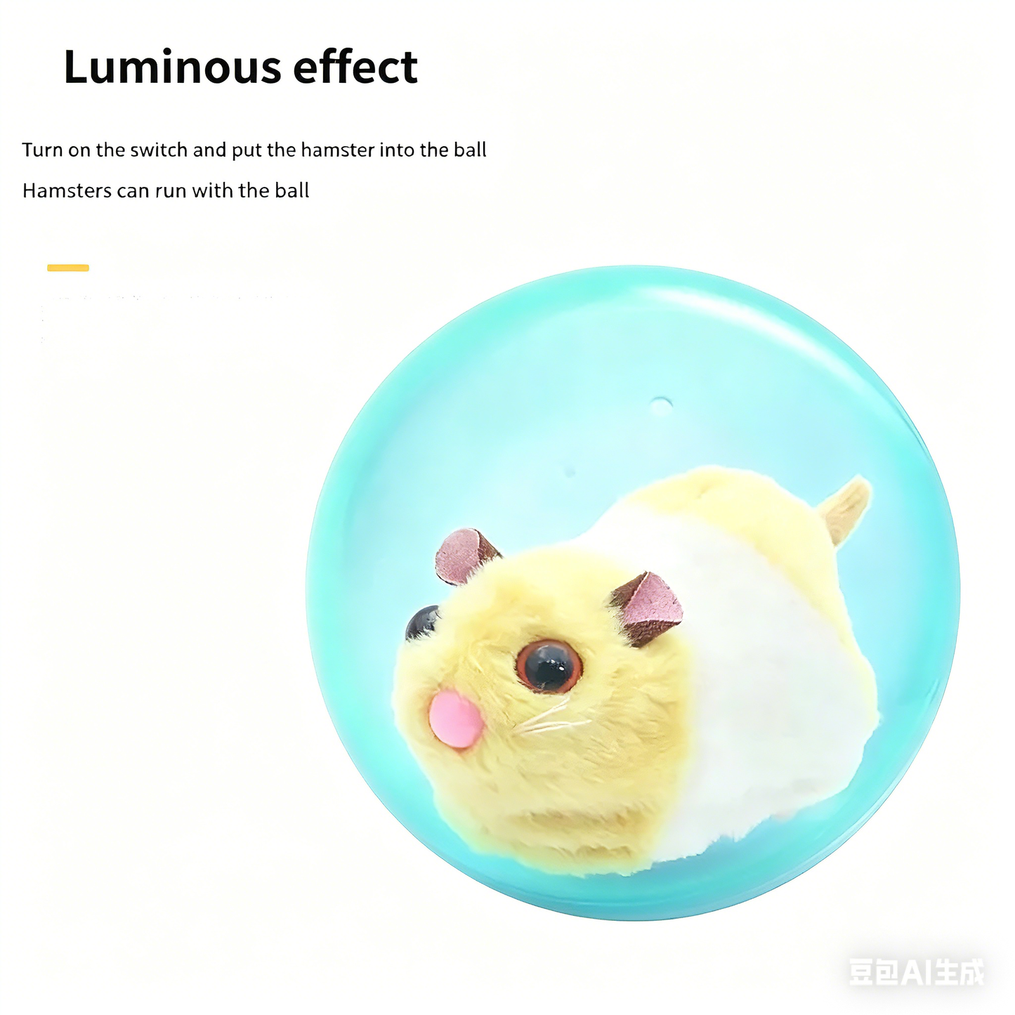 Simulation Hamster and Bunny Luminous Rolling Ball Toy