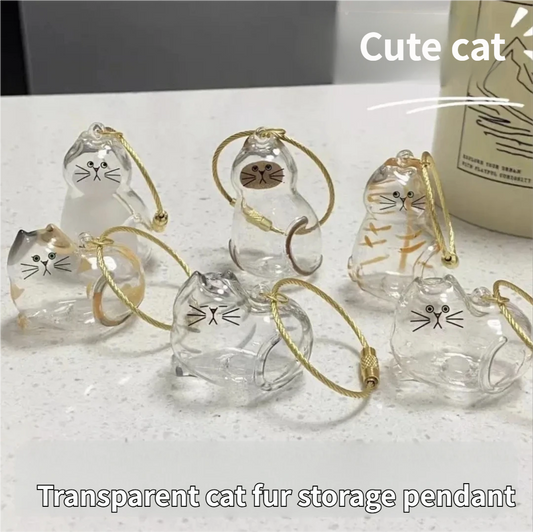 Cat,Dog Pet Hair Memorial Capsule keychain
