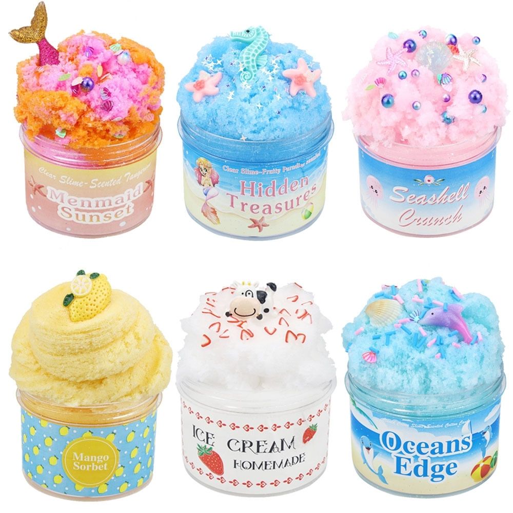 🐚Ocean Cartoon Slime Cotton Clay Pulling Squeeze Clay