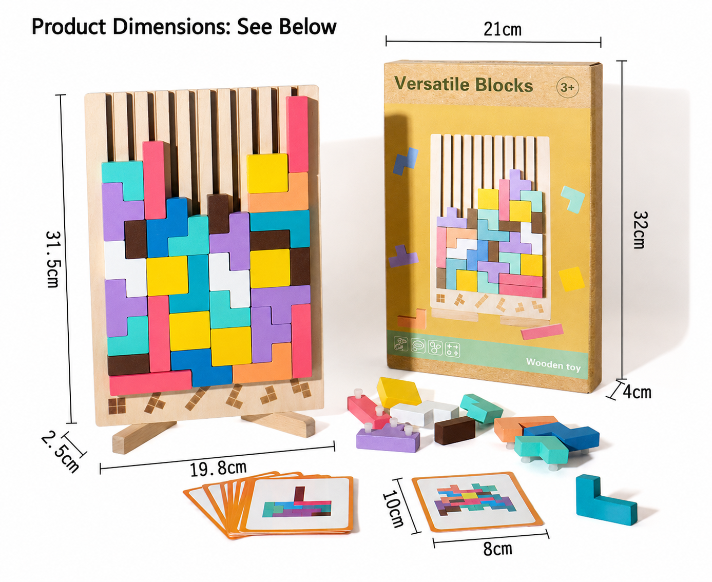 Wooden Colorful Tetris Children's Toy