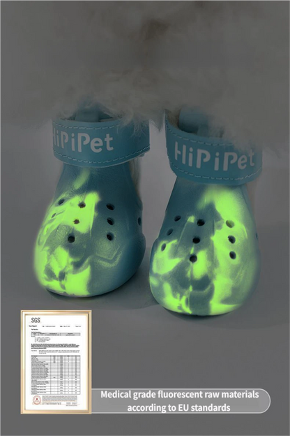 Summer Dog Night Light Breathable Hole Shoes