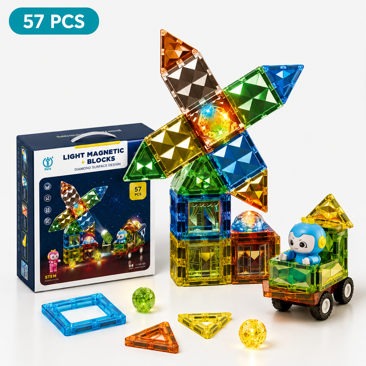 Magnetic Tiles with Mini Figures🧠