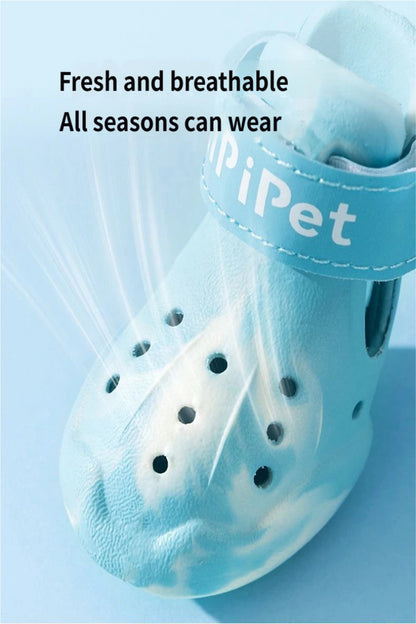 Summer Dog Night Light Breathable Hole Shoes