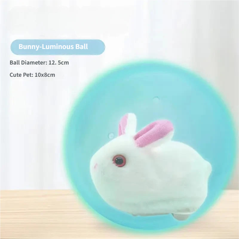 Simulation Hamster and Bunny Luminous Rolling Ball Toy