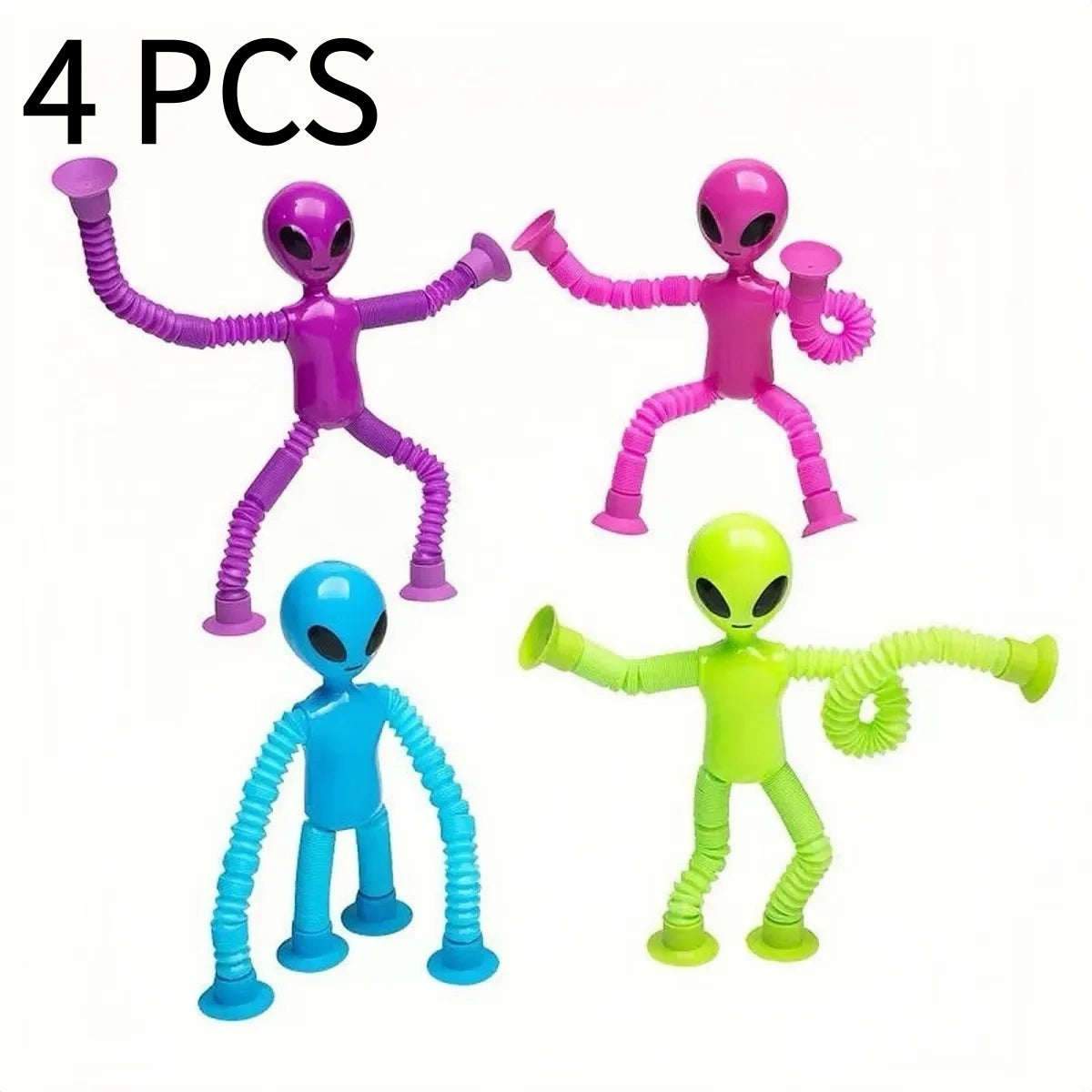 Suction Cup Alien Transforming Telescopic Tube Stress Relief Toy