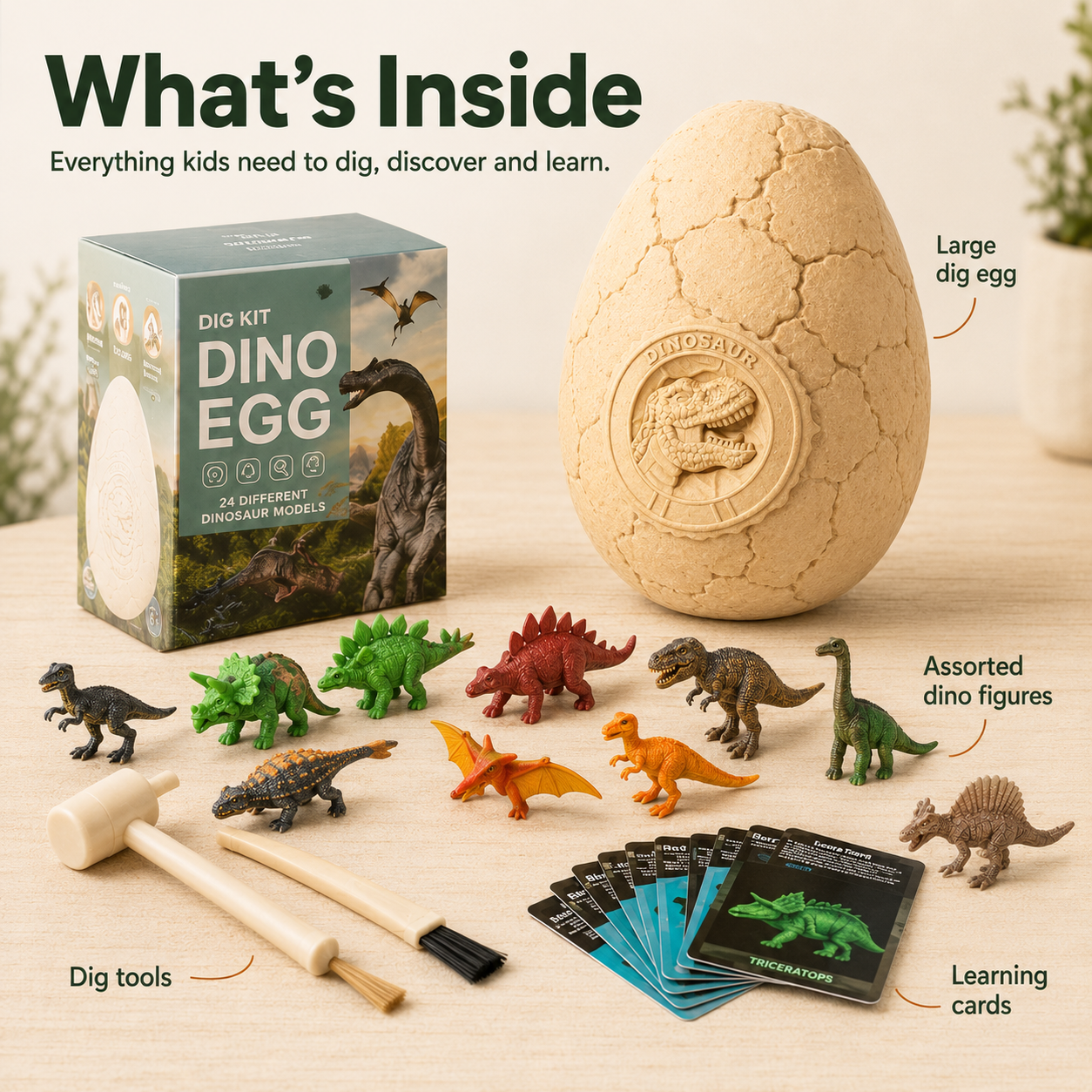 Dino Egg Dig Kit – STEM Discovery & Hands-On Fun🎁