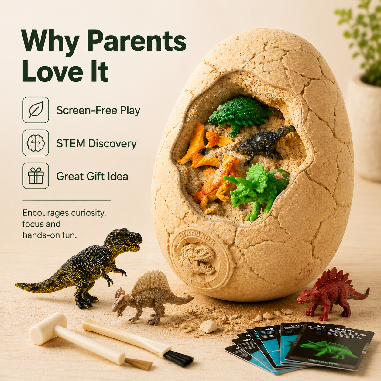 Dino Egg Dig Kit – STEM Discovery & Hands-On Fun🎁