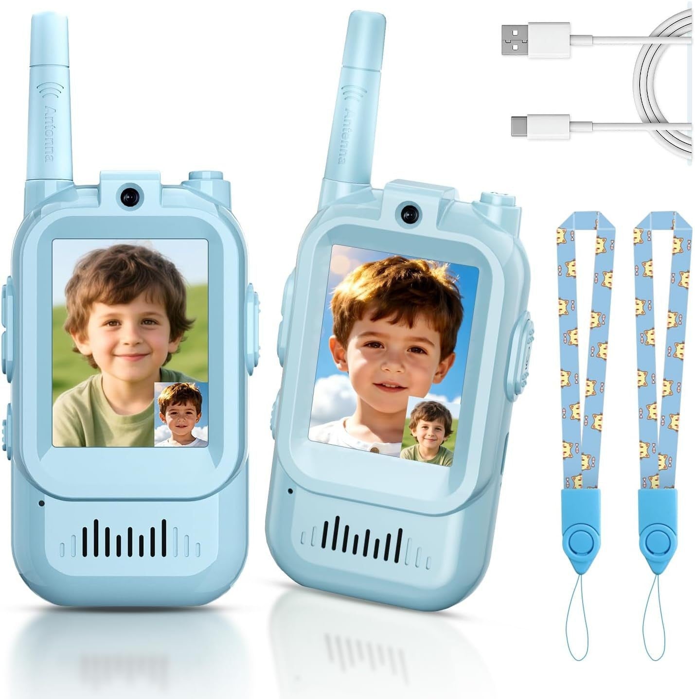 Kids Video Walkie Talkies – Rechargeable 2-Way Video Chat Toy