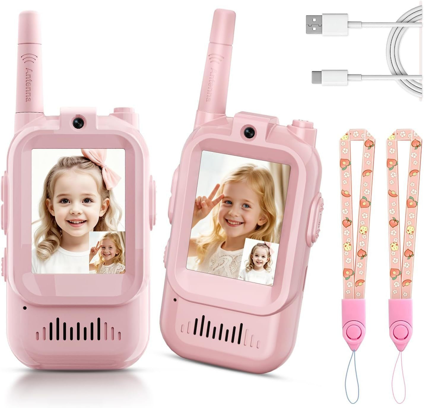 Kids Video Walkie Talkies – Rechargeable 2-Way Video Chat Toy