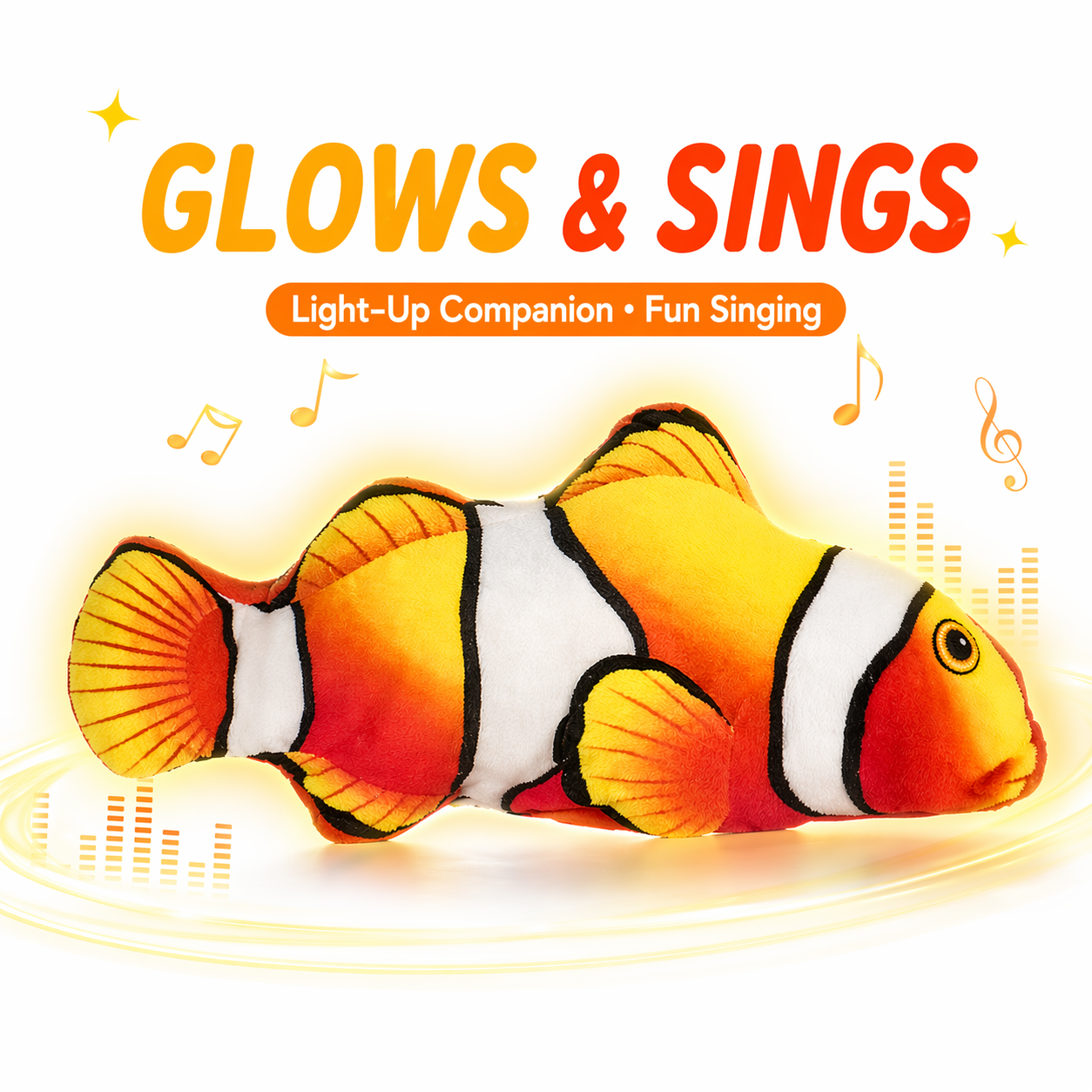 🐠Magical Clownfish Plush Toy – Wiggles, Talks & Sings