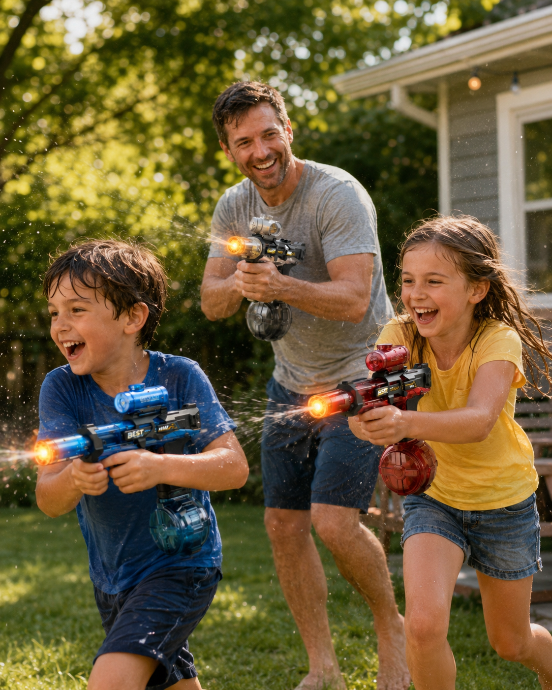 Futuristic Rapid-Fire LED Water Blaster💦