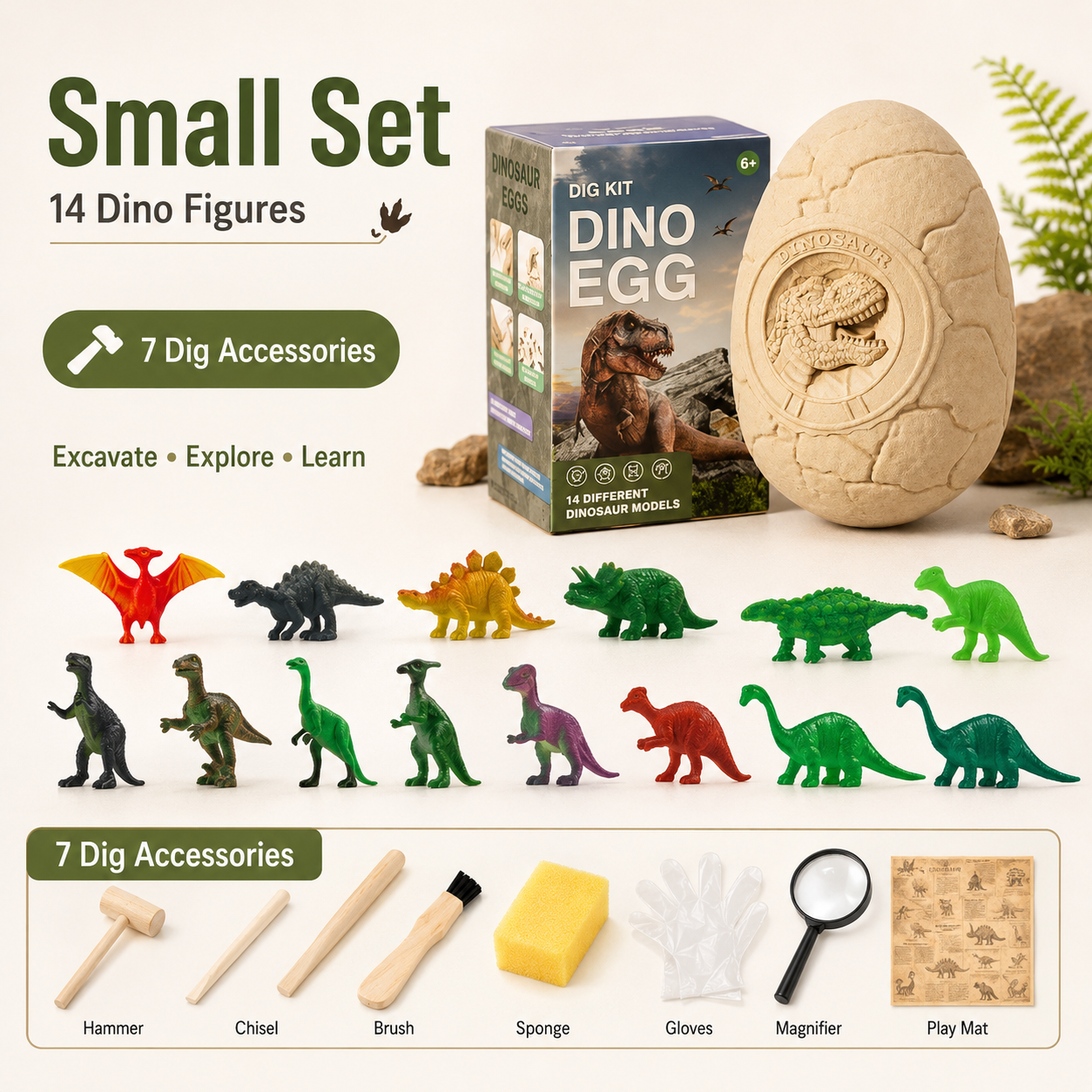 Dino Egg Dig Kit – STEM Discovery & Hands-On Fun🎁