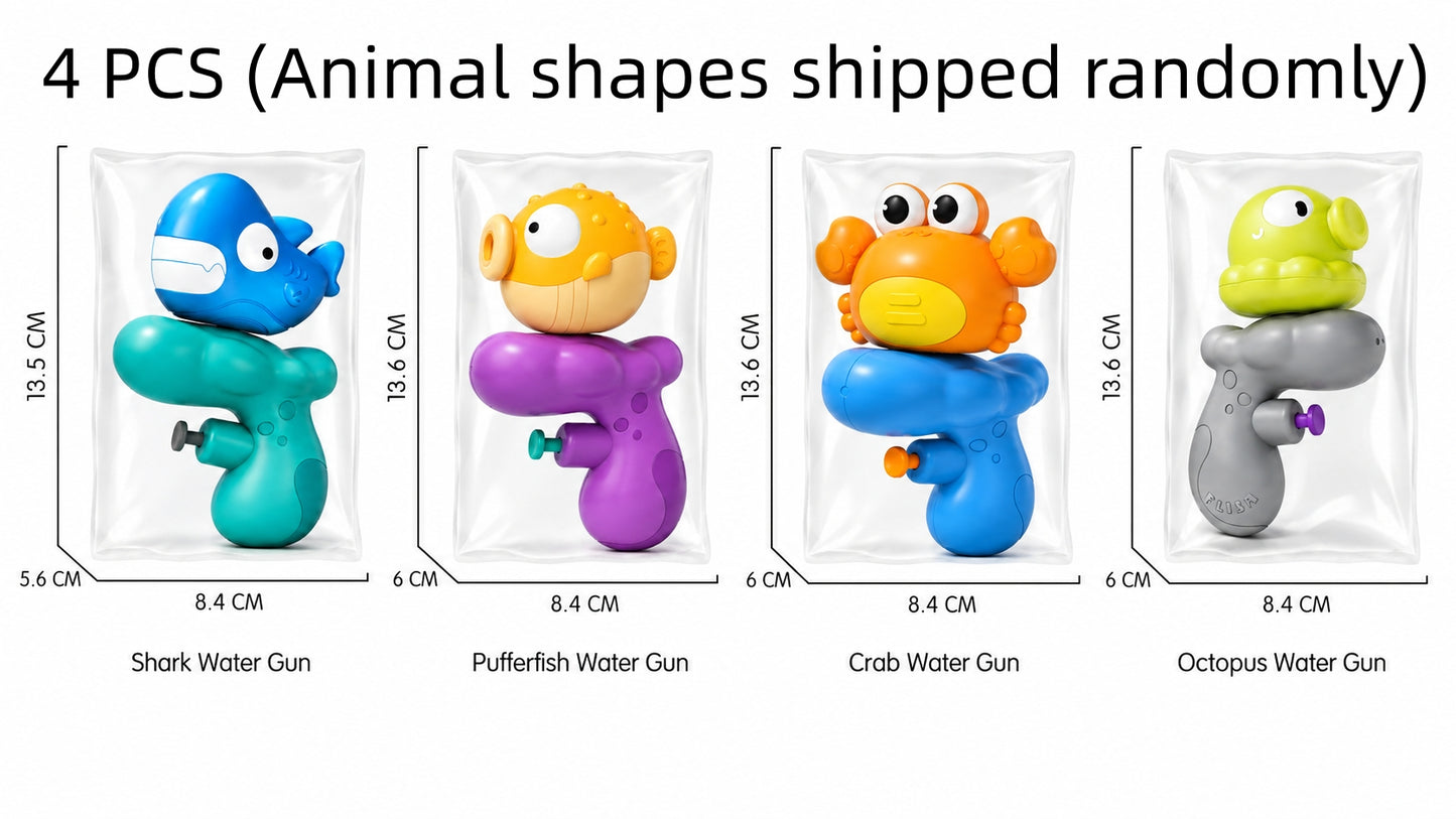 Cute Ocean Animal Water Gun Toy – Easy-Press Summer Squirt Toy for Bath & Outdoor Play