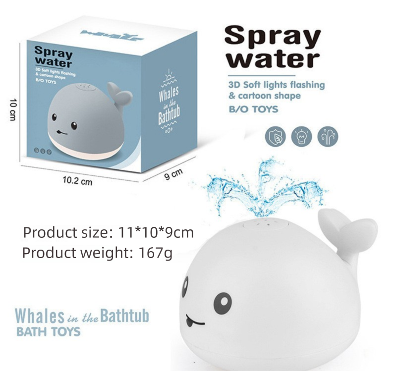 Bath play water spray whale electric toy
