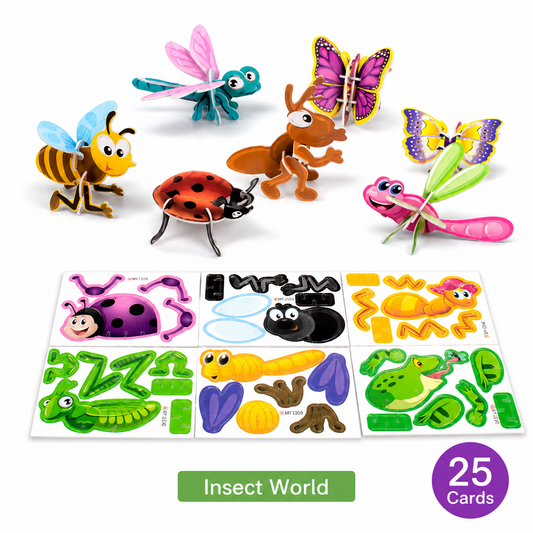 3D Paper Puzzle Set for Kids – Build, Learn & Play Craft Toy