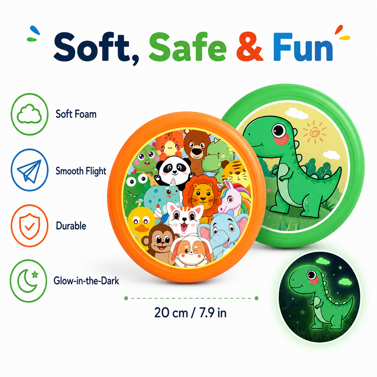 Soft Cartoon Flying Disc for Outdoor Fun