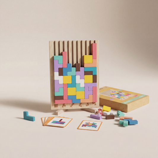 Wooden Colorful Tetris Children's Toy