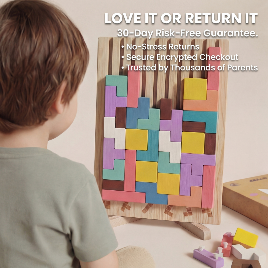 Wooden Colorful Tetris Children's Toy